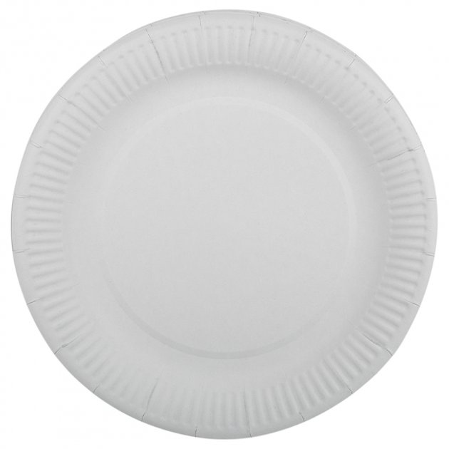 Тарілка одноразова столова, паперова, 180мм